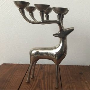 Pier One silver deer candelabra